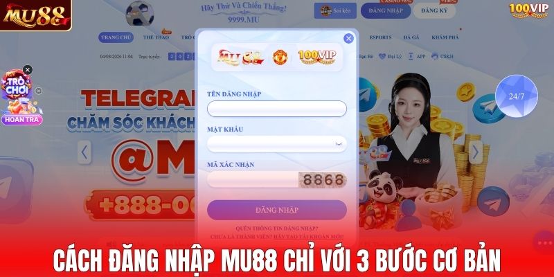 Cách đăng nhập MU88 chỉ với 3 bước cơ bản